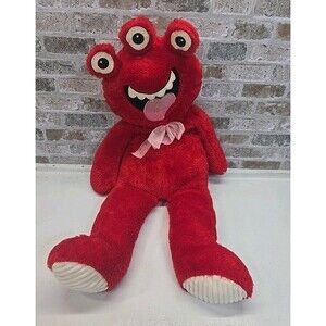 Large 3 Eyed Miko The Greeter Alien Promo Monster Plush Red Stuffed 3' Tall